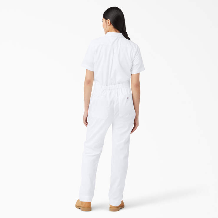 Women's FLEX Cooling Short Sleeve Coveralls - White (WH) image number 2