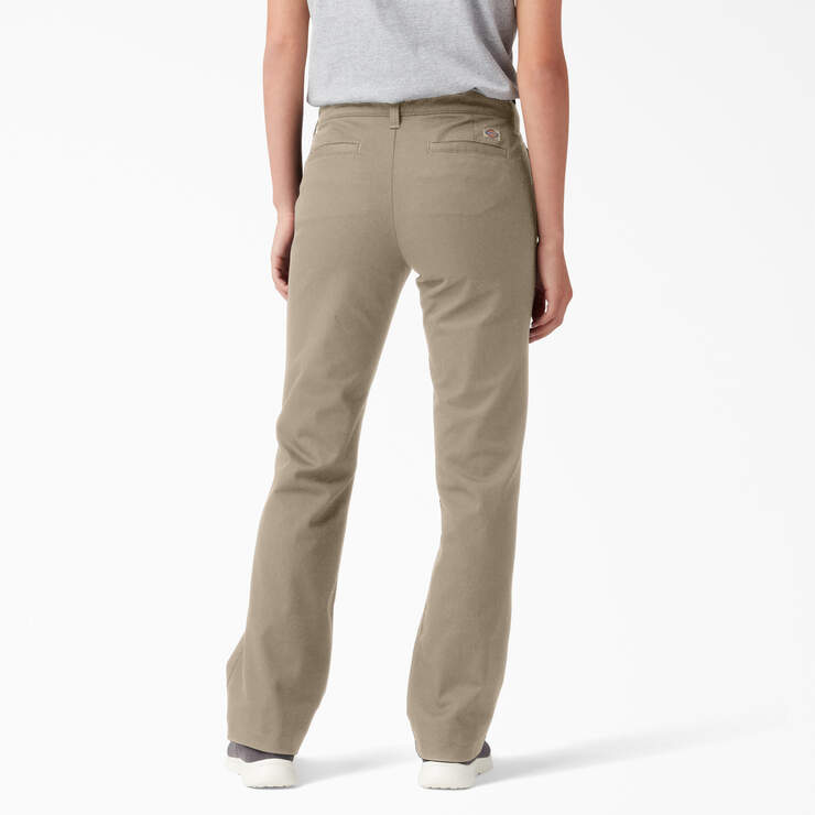 Women's Slim Fit Bootcut Pants - Rinsed Desert Sand (RDS) image number 2