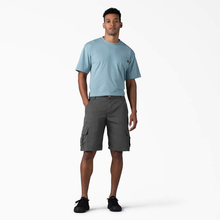 FLEX Relaxed Fit Duck Cargo Shorts, 11" - Stonewashed Slate (SSL) image number 4