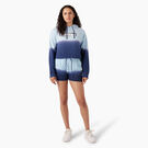 Women&#39;s Cropped Ombre Hoodie - Sky Blue/Ink Navy Dip Dye &#40;SKD&#41;