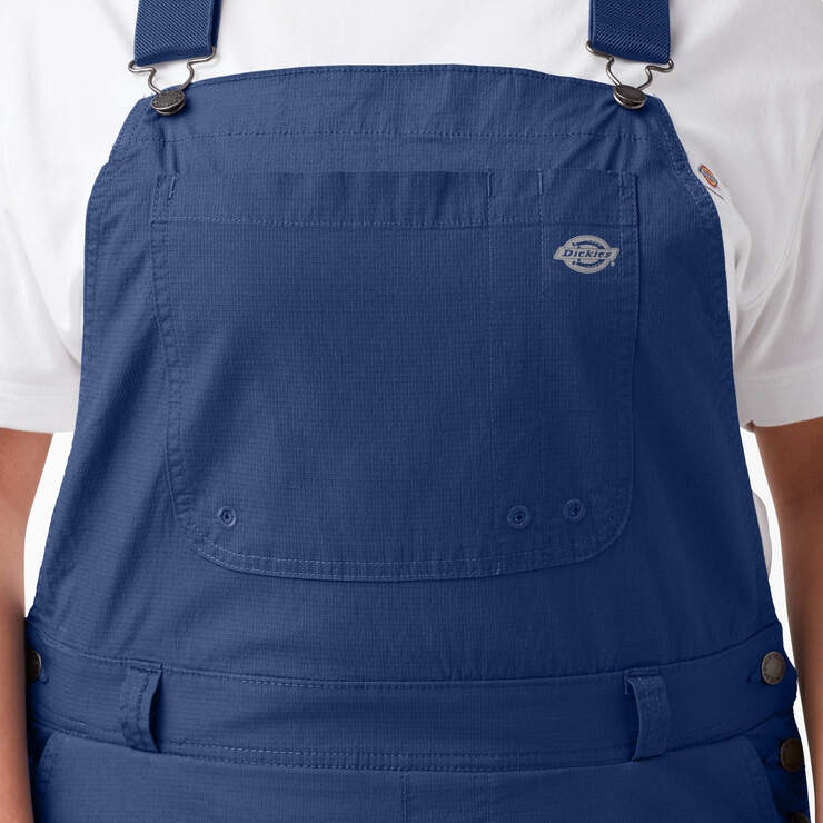 Women's Plus Cooling Ripstop Bib Overalls - Rinsed Retro Indigo (RRI) image number 5