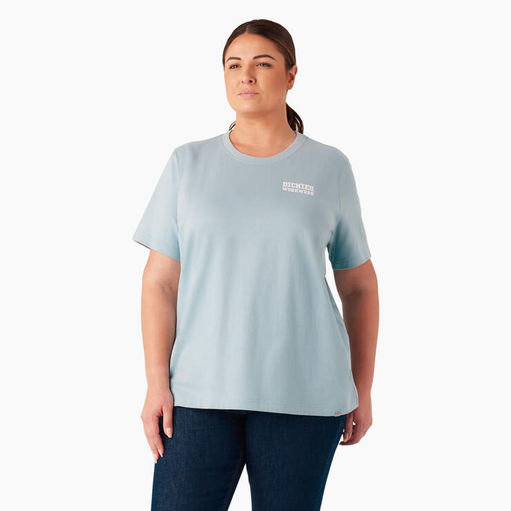 Women's Plus Heavyweight Workwear Graphic T-Shirt - Dockside Blue (DU1) image number 2