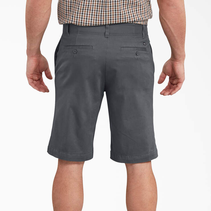 Dickies X-Series Active Waist Shorts, 11" - Rinsed Charcoal Gray (RCH) image number 4