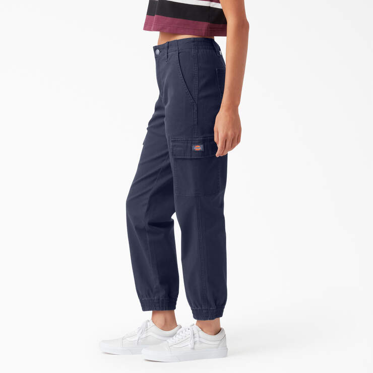Women's High Rise Fit Cargo Jogger Pants - Ink Navy (IK) image number 3