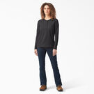 Women&#39;s Heavyweight Henley - Black &#40;KBK&#41;