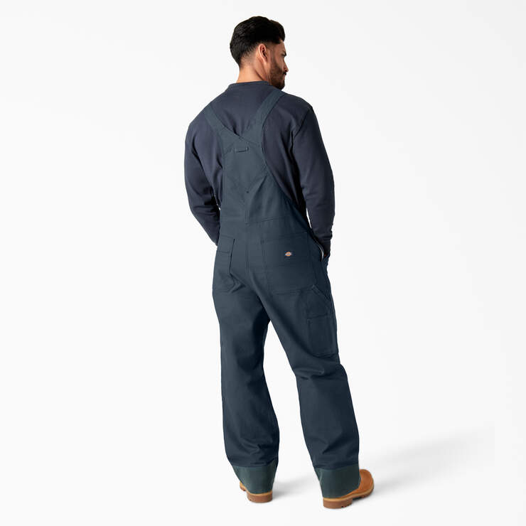 Waxed Canvas Double Front Bib Overalls - Airforce Blue (AF) image number 2