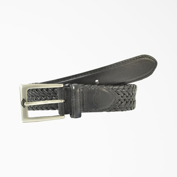 Leather Braided Belt - Black &#40;BK&#41;