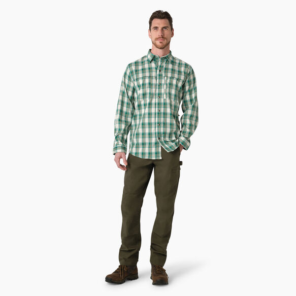 Cooling Long Sleeve Work Shirt - Deep Lake/Moss Plaid &#40;A2G&#41;