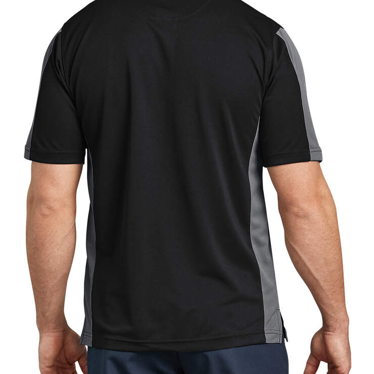 Industrial Color Block Performance Polo Shirt - Black/Charcoal Graye (BKCH) image number 2
