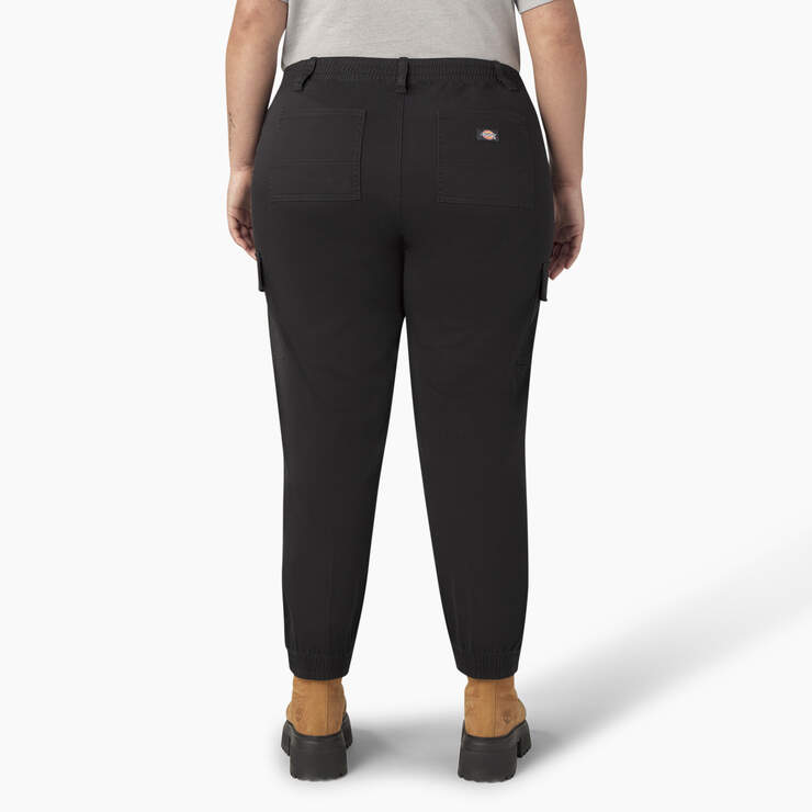 Women's Plus High Rise Fit Cargo Pants - Black (BKX) image number 2