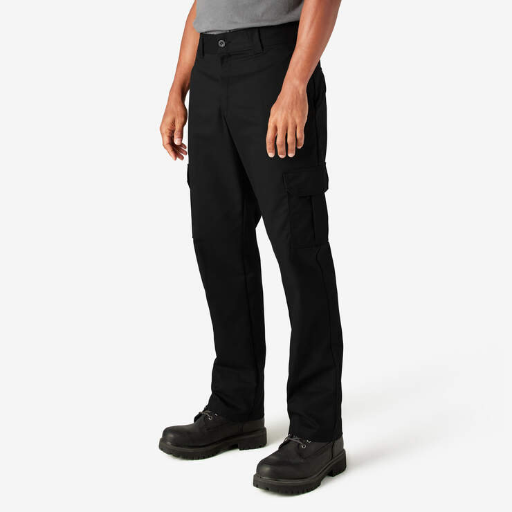 FLEX Regular Fit Cargo Pants - Black (BK) image number 3