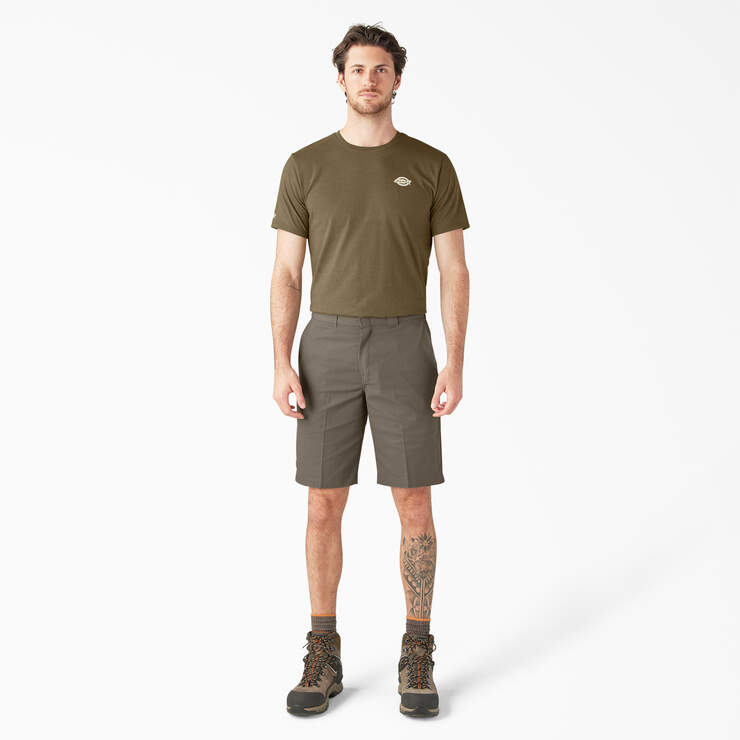 Relaxed Fit Work Shorts, 11" - Mushroom (MR1) image number 4