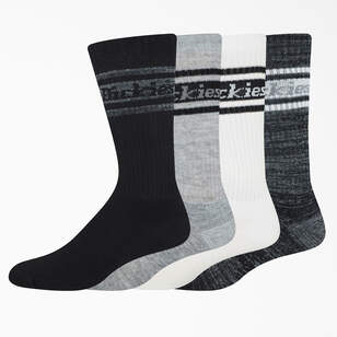 Rugby Stripe Socks, Size 6-12, 4-Pack