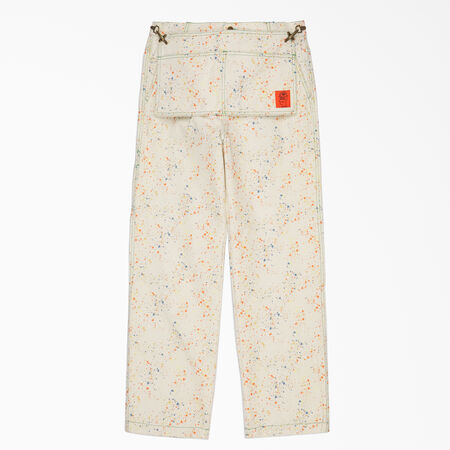 Brain Dead Paint Splatter Canvas Pants - White &#40;WH&#41;