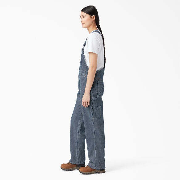 Women&#39;s Relaxed Fit Bib Overalls - Rinsed Hickory Stripe &#40;RHS&#41;