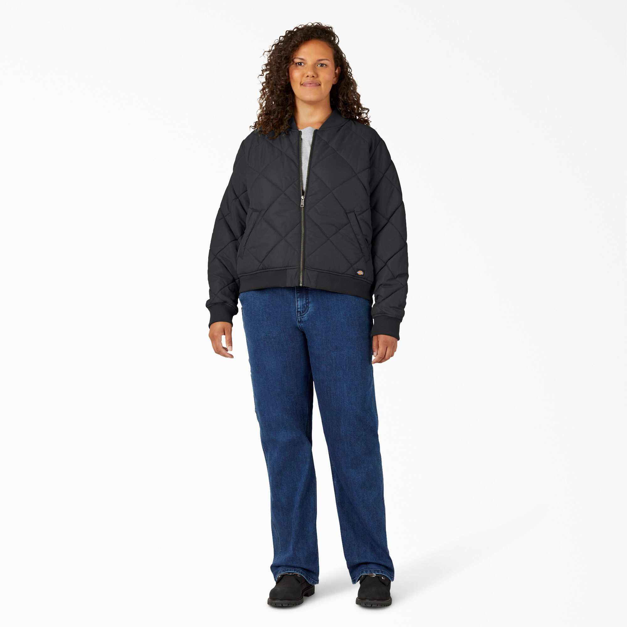 Women s Plus Quilted Bomber Jacket Dickies US