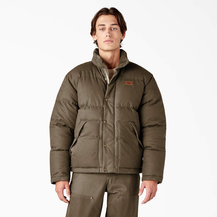 Lucas Fully Waxed Puffer Jacket - Acorn (AC2) image number 1