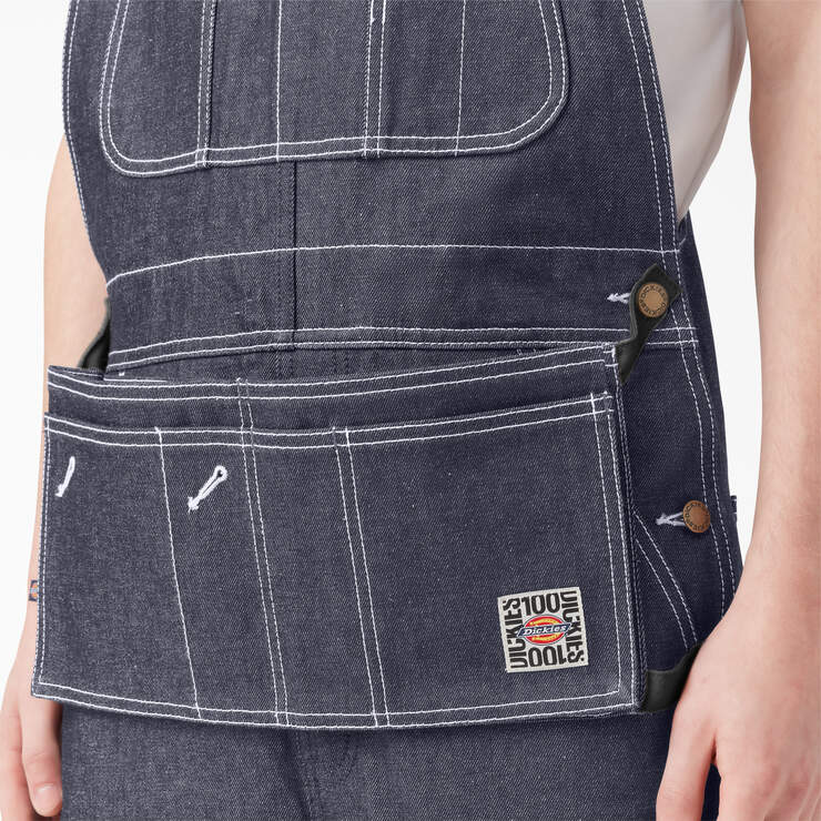 100 Year Denim Double Knee Bib Overalls - Indigo Blue (NB) image number 6