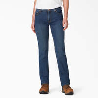Women's Perfect Shape Straight Fit Jeans - Stonewashed Indigo Blue (SNB)