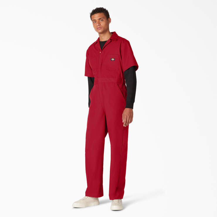 Short Sleeve Coveralls - Red (RD) image number 7
