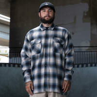 Ronnie Sandoval Brushed Flannel Shirt - Blue Ombre Plaid (OL2)