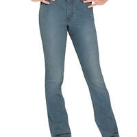 Girls' Slim Fit Strech Bootcut Denim Jeans, 4-6X - Bleached Stonewashed Blue (BST)
