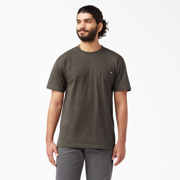 Heavyweight Short Sleeve Pocket T-Shirt - Black Olive &#40;BV&#41;