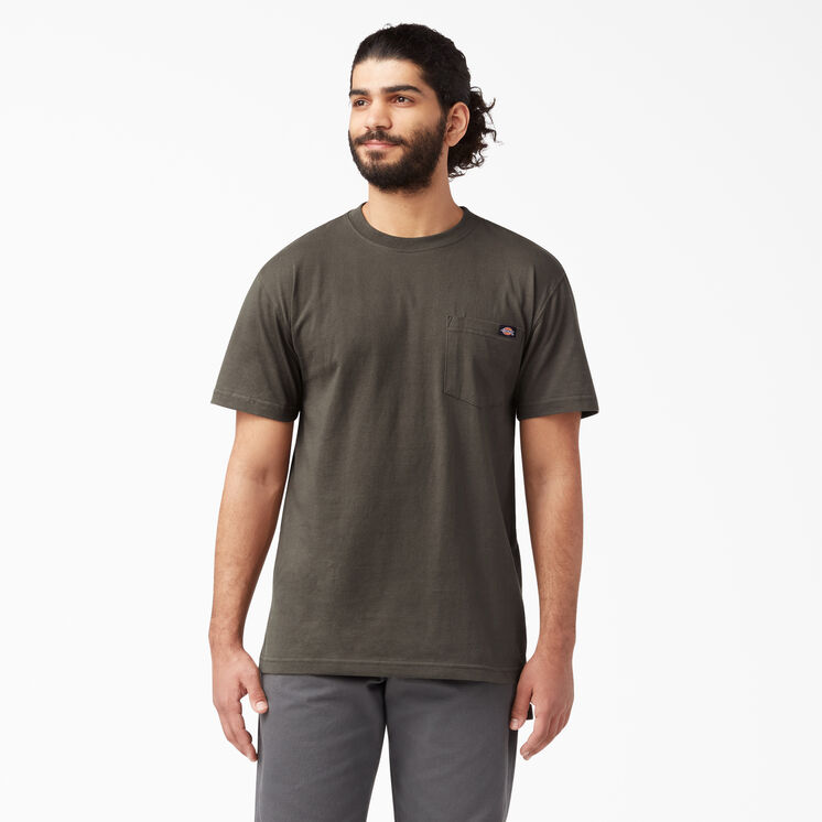 Heavyweight Short Sleeve Pocket T-Shirt - Black Olive &#40;BV&#41;