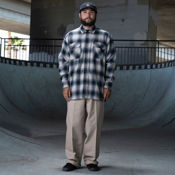 Ronnie Sandoval Brushed Flannel Shirt - Blue Ombre Plaid &#40;OL2&#41;