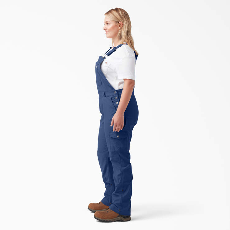 Women's Plus Cooling Ripstop Bib Overalls - Rinsed Retro Indigo (RRI) image number 3