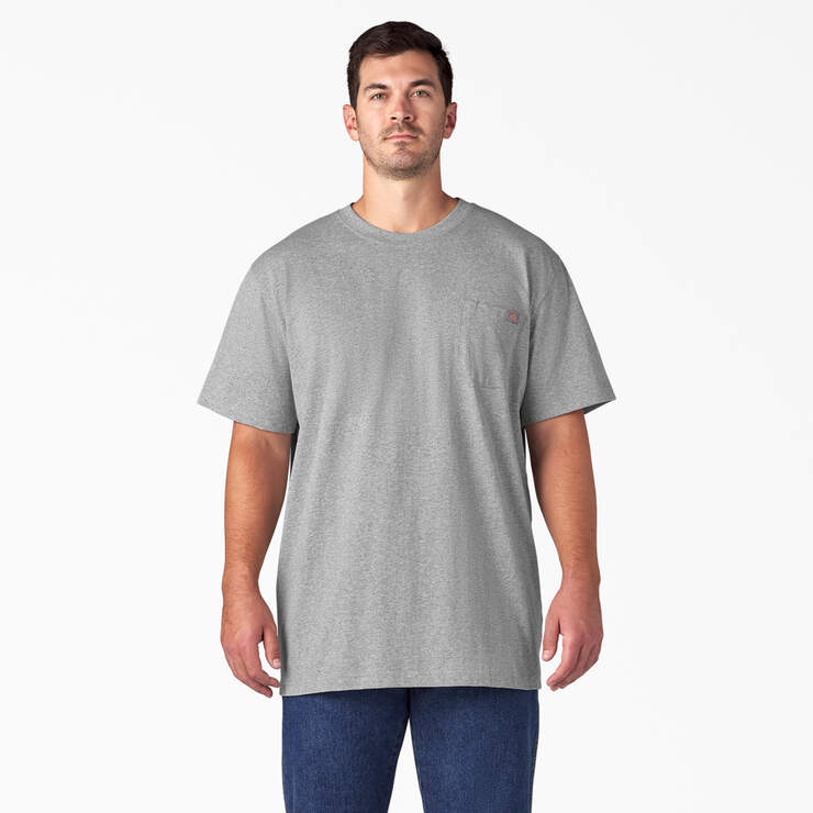 Heavyweight Short Sleeve Pocket T-Shirt - Heather Gray (HG) image number 4