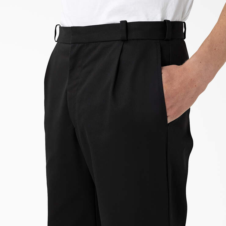 Highsnobiety & Dickies Pleated Work Pants - Black (BKX) image number 6