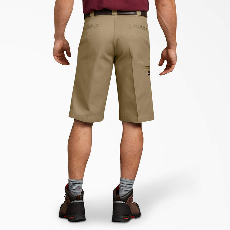 Relaxed Fit Multi-Use Pocket Work Shorts, 13" - Khaki (KH) image number 2