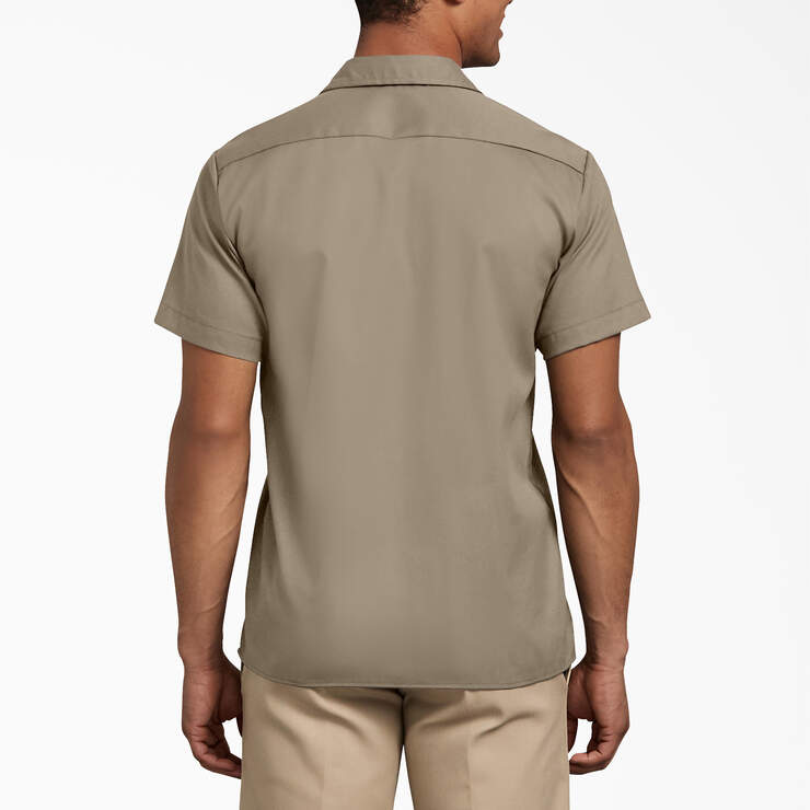 Slim Fit Short Sleeve Work Shirt - Desert Sand (DS) image number 2