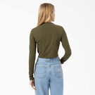 Women&#39;s Maple Valley Cropped Long Sleeve T-Shirt - Military Green &#40;ML&#41;