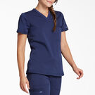 Women&#39;s Balance V-Neck Chest Pocket Scrub Top - Navy Blue &#40;NVY&#41;