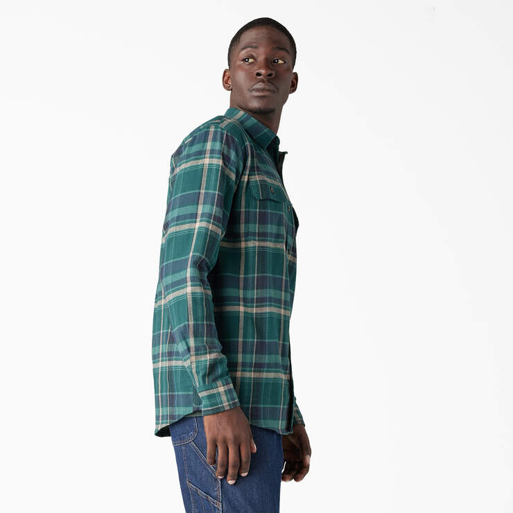 FLEX Long Sleeve Flannel Shirt - Forest Green/Multi Plaid (A2J) image number 4
