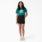 Women&#39;s Zebra Graphic Cropped T-Shirt - Deep Lake &#40;DL2&#41;