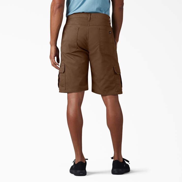 FLEX Relaxed Fit Duck Cargo Shorts, 11" - Stonewashed Timber Brown (STB) image number 2