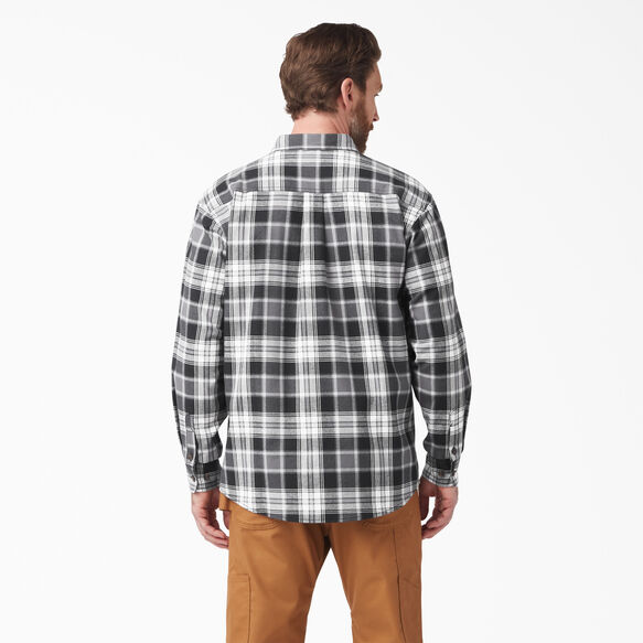 FLEX Long Sleeve Flannel Shirt - Charcoal/Black Plaid &#40;A2F&#41;