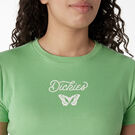 Women&#39;s Butterfly Graphic Cropped Baby T-Shirt - Apple Mint &#40;AR2&#41;