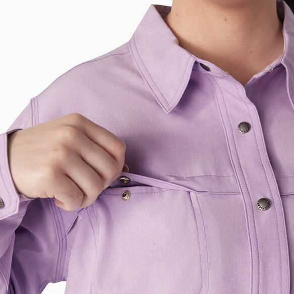 Women&#39;s Plus Cooling Roll-Tab Work Shirt - Purple Rose &#40;URD&#41;