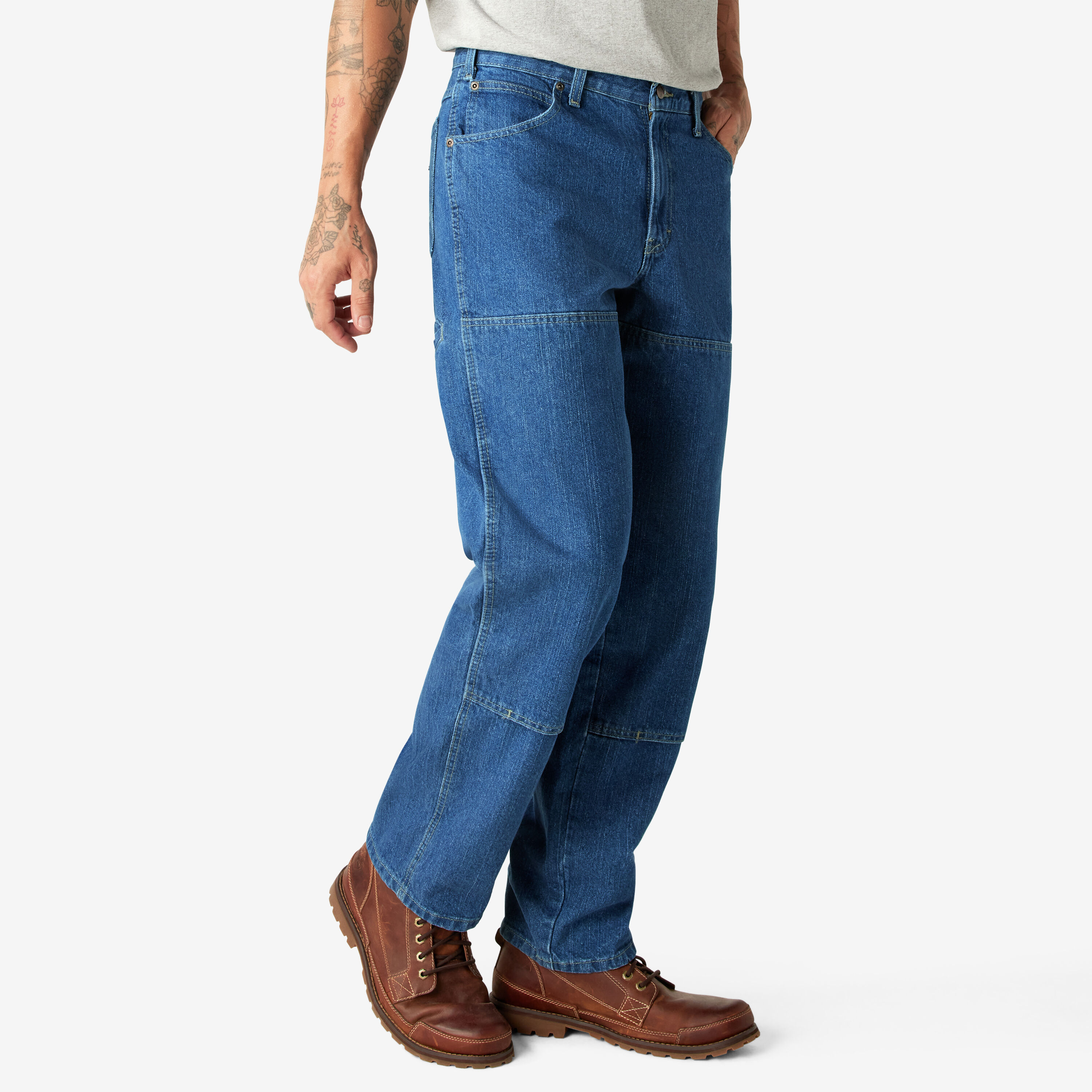 Relaxed Fit Double Knee Denim Jeans | Dickies
