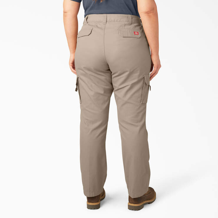 Women's Plus Relaxed Fit Cargo Pants - Rinsed Desert Sand (RDS) image number 2