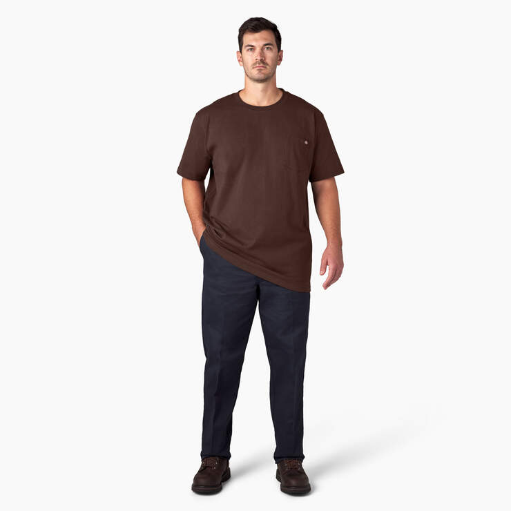 Heavyweight Short Sleeve Pocket T-Shirt - Chocolate Brown (CB) image number 11