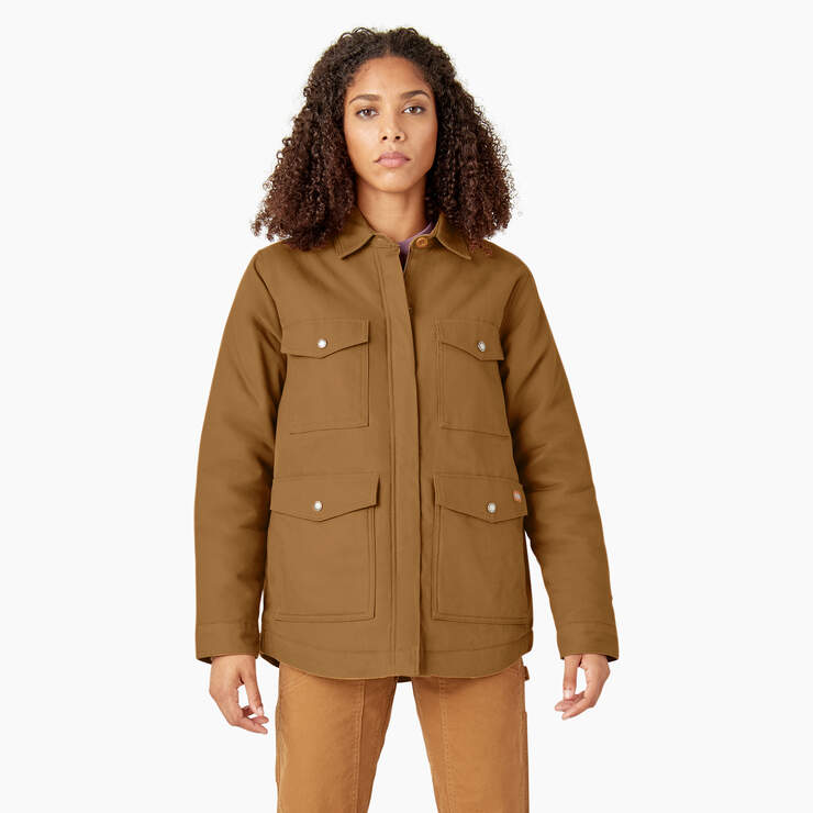 Women's Duck High Pile Fleece Lined Chore Coat - Dickies US