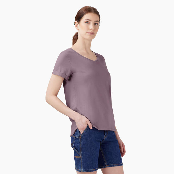 Women’s V-Neck T-Shirt - Lilac (LC) image number 3