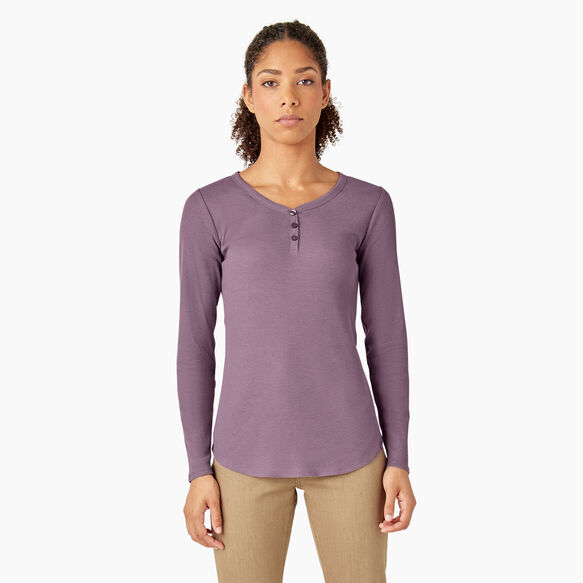 Women&#39;s Henley Long Sleeve Shirt - Grapeade &#40;GSD&#41;