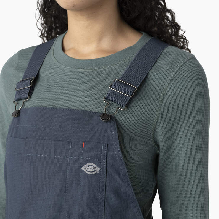 Women's Cooling Ripstop Bib Overalls - Rinsed Air Force Blue (RAF) image number 4