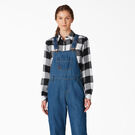 Women&#39;s Relaxed Fit Bib Overalls - Stonewashed Medium Blue &#40;MSB&#41;